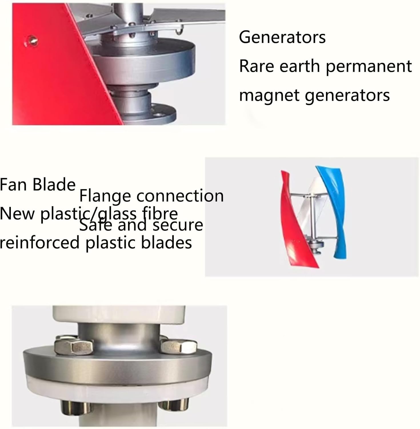 800W No Noise Vertical Wind Turbine Generator,12V 24V 48V Magnetic Levitation Wind Turbine with Controller Suitable for Patio Outdoor