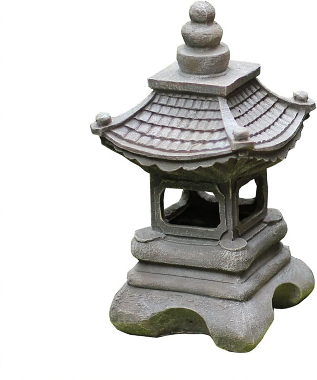 Garden Statue Yard Art,Solar Garden Statue for Outdoor Garden Lantern Pagoda Light Figurine Palace Lamp Light Landscape Decoration Gift