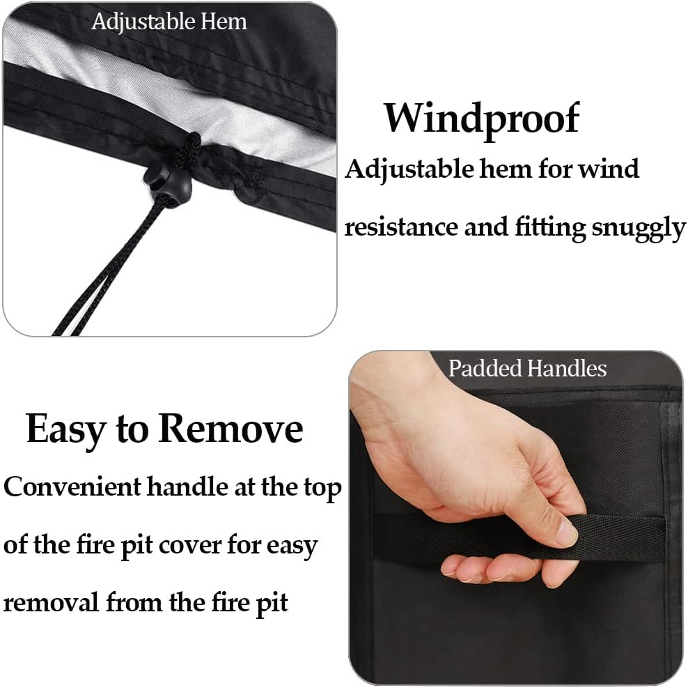 Ball of Fire Pit Cover Waterproof Outdoor Globe Large Round Covers for 30-36 Inch Patio Fire Pit Orb