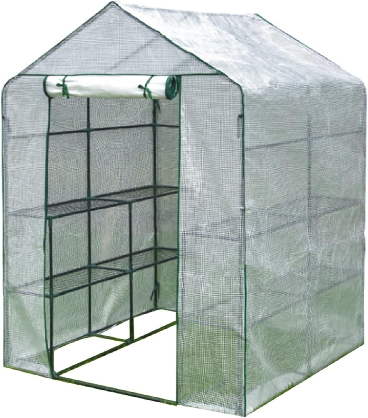 Portable Plant Greenhouse for Outdoors Indoor,Walk-in Garden Hot House with Reinforced Frame and Zippered Roll-up Door,for Fruits, Vegetables, Plants, and Flowers
