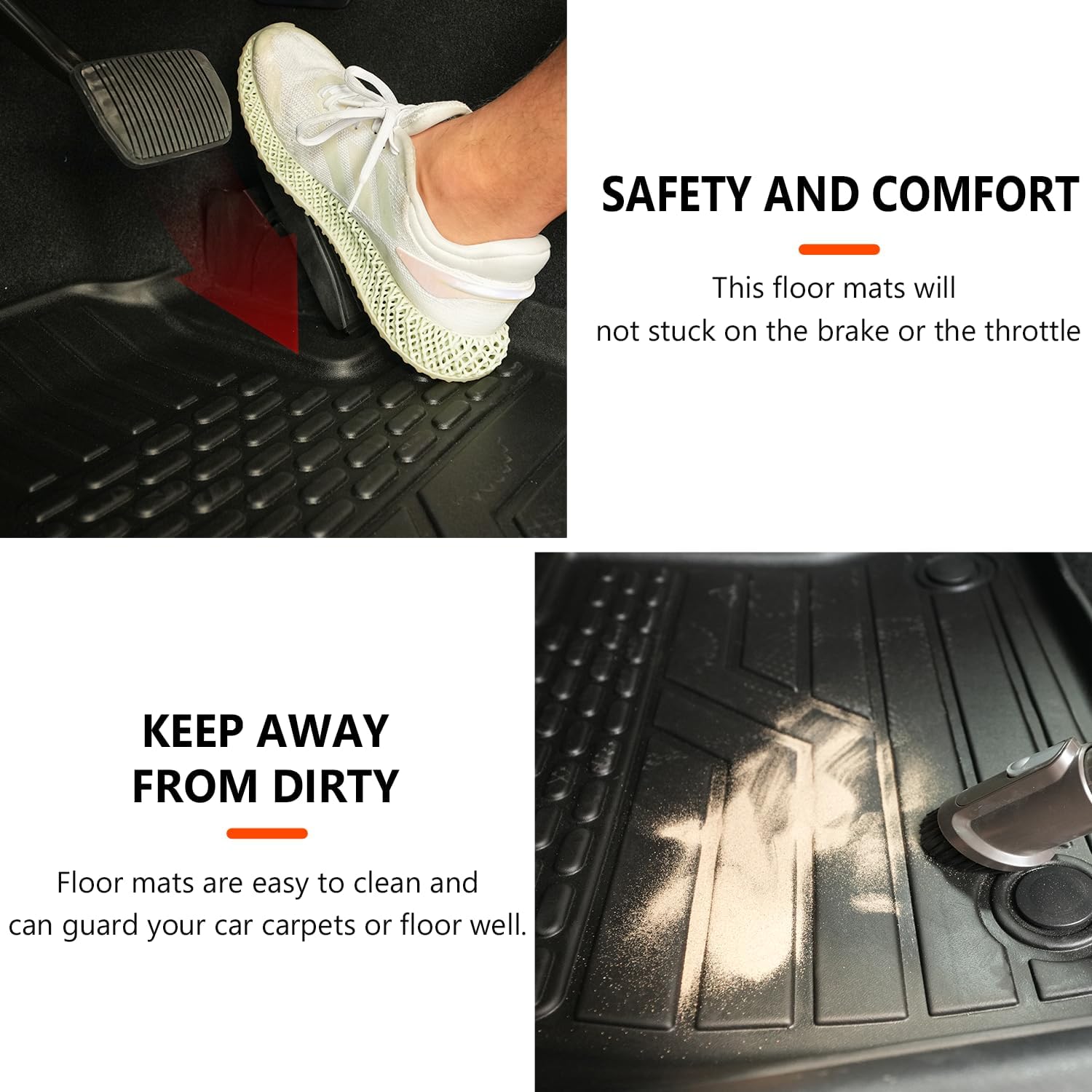 powoq Floor Mat Compatible with 2018-2023 Subaru Crosstrek Impreza Cargo Mat Floor Liner TPE Back Seat Protector Trunk Cargo Liner Replacement for 2018-2023 Subaru Crosstrek Accessories