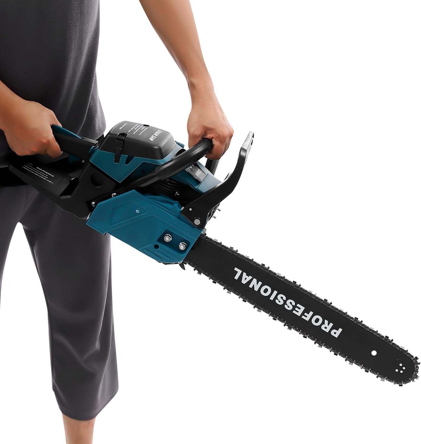 20Inch 58CC Gas Chainsaw, 2-Stroke Handheld Cordless Petrol Chain Saws, Portable Gasoline Powered Chainsaw with Automatic Chain Lubrication System for Outdoor Garden Home