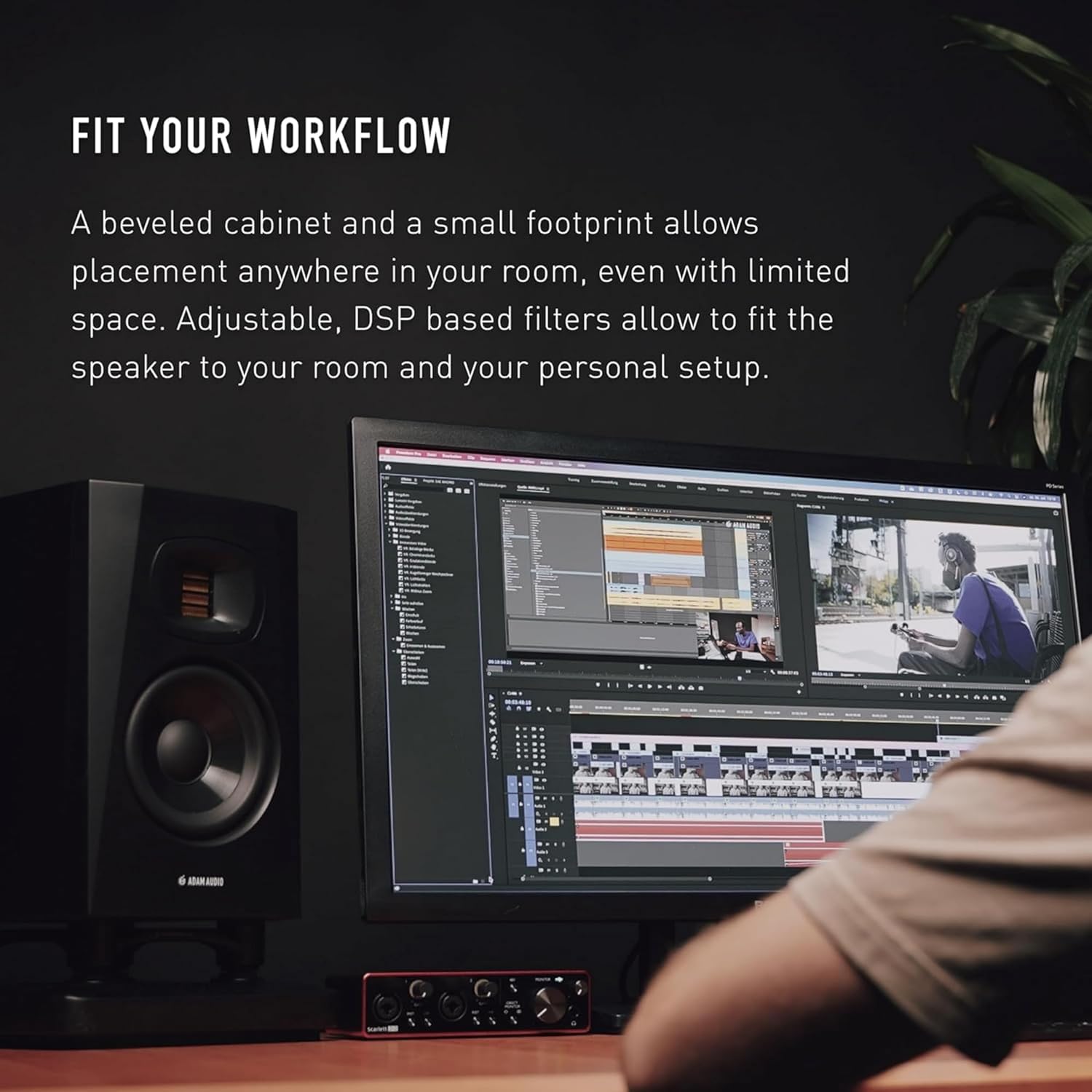 ADAM Audio T5V Studio Monitor for recording, mixing and mastering, Studio Quality Sound (Single)