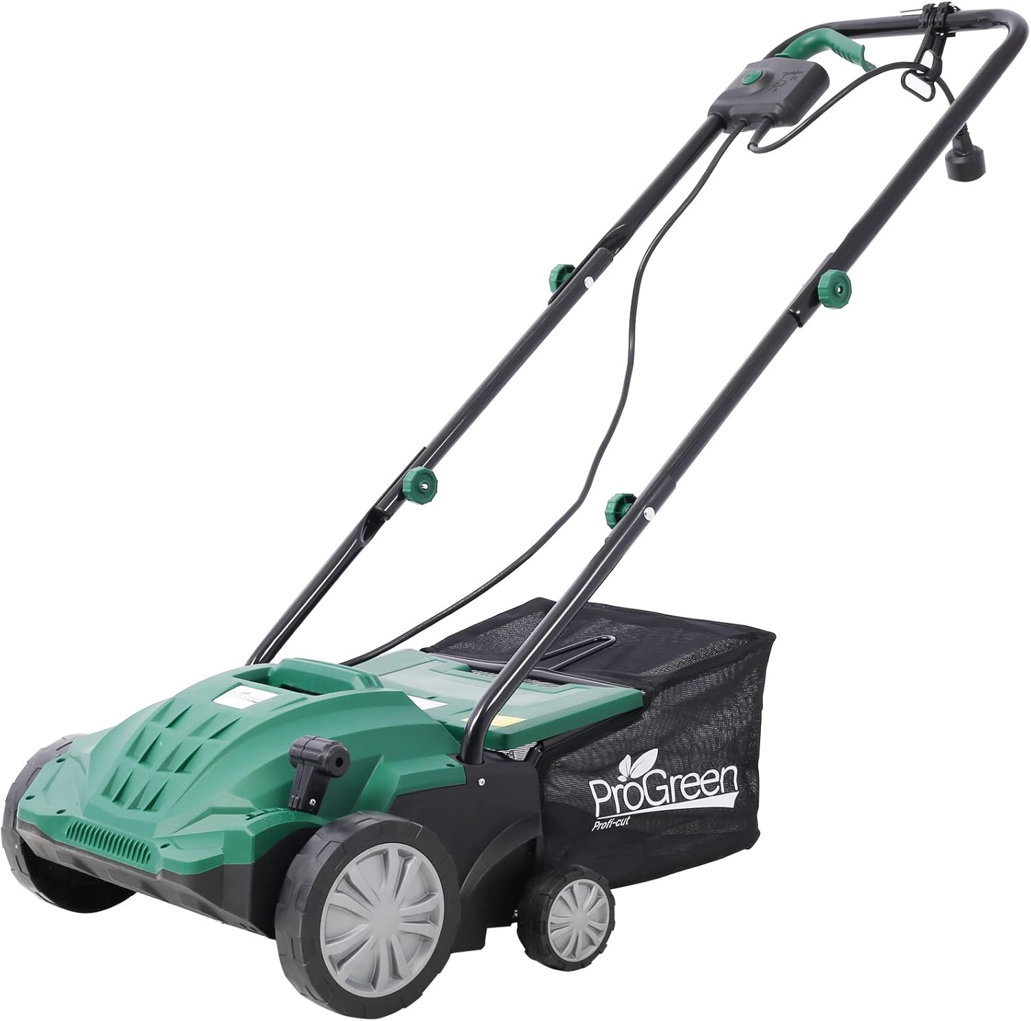 Garden Scarifier, 2-in-1 13INCH Dethatcher Scarifier,12 Amp Electric Lawn Dethatcher,Removable Collection Bag Extra Large 31.7QT