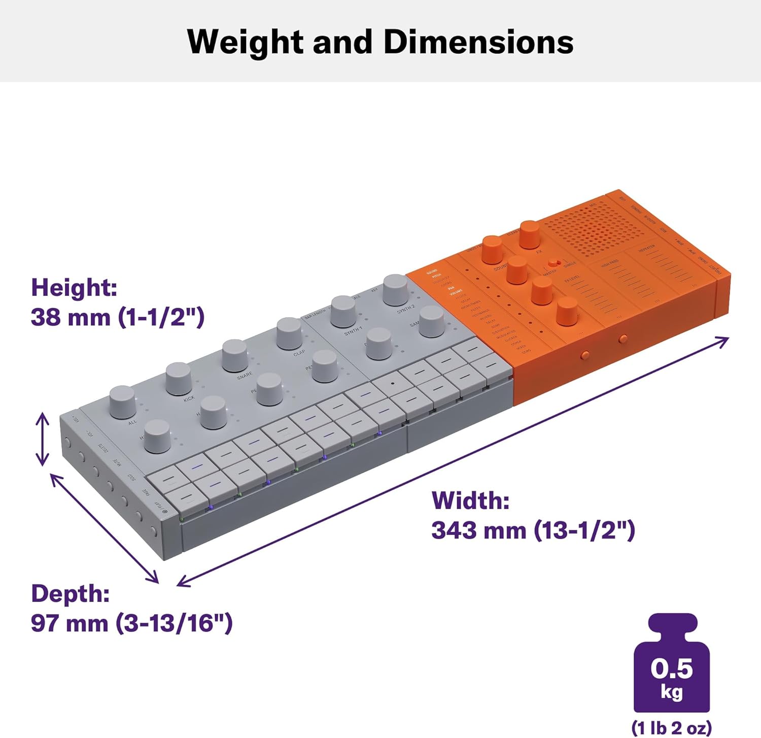 Yamaha SEQTRAK Mobile Music Ideastation, Advanced Sequencer, Onboard Sampling, Build-In Speakers and Microphone, Orange
