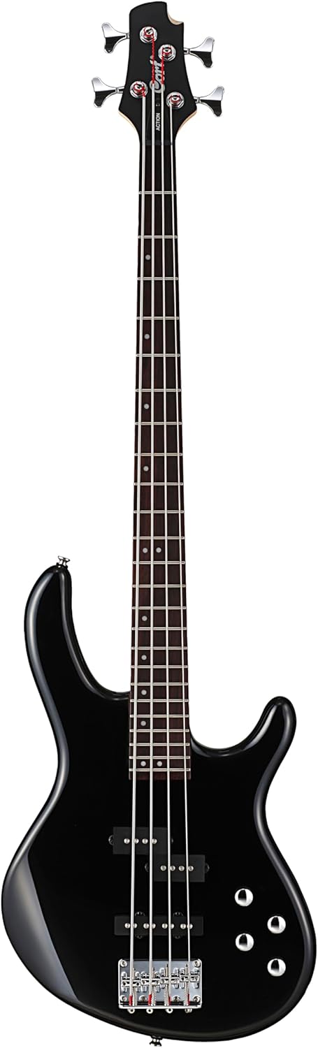 Cort ACTIONBASSPLUSBK Action Bass Plus Guitar, Black