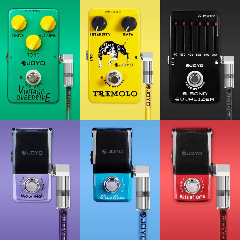 JOYO R-18 Modern Metal Amp Simulators Pedal and CM-05 6 Pack Professional Patch Cables