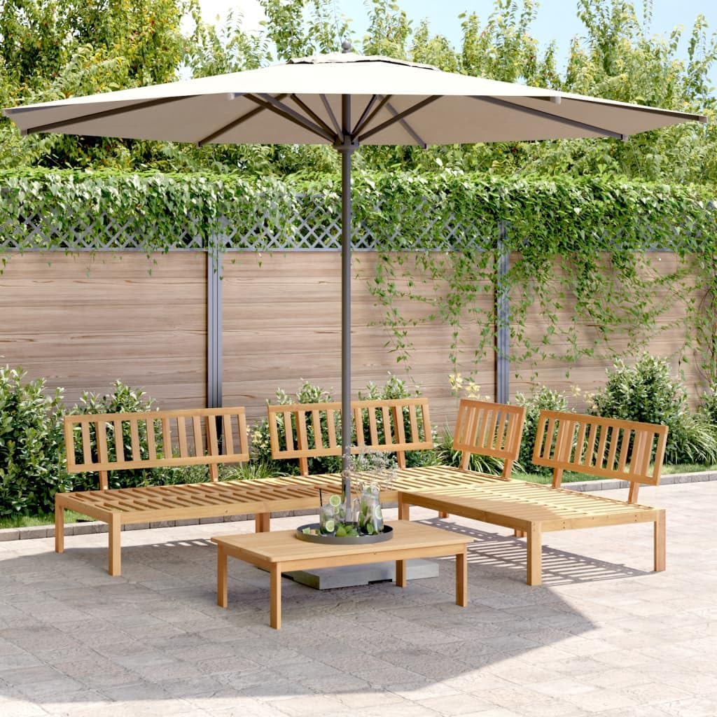 4 Piece Patio Pallet Sofa Set Solid Wood Acacia,Acacia Wood Patio Set with Comfortable Backrest for Outdoor Relaxation Outdoor Furniture, Patio Seating