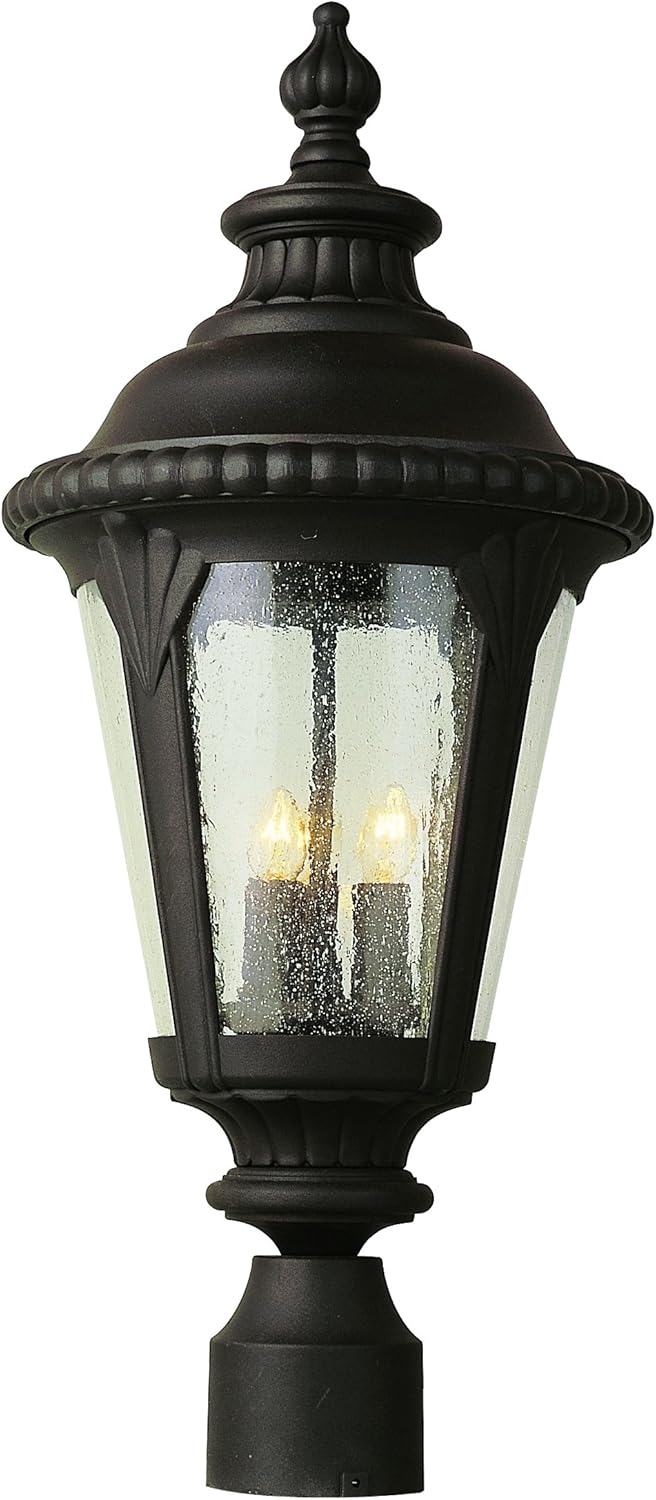 Bel Air Lighting TG5047 RT Traditional Three Postmount Lantern Outdoor-Post-Lights, Rust