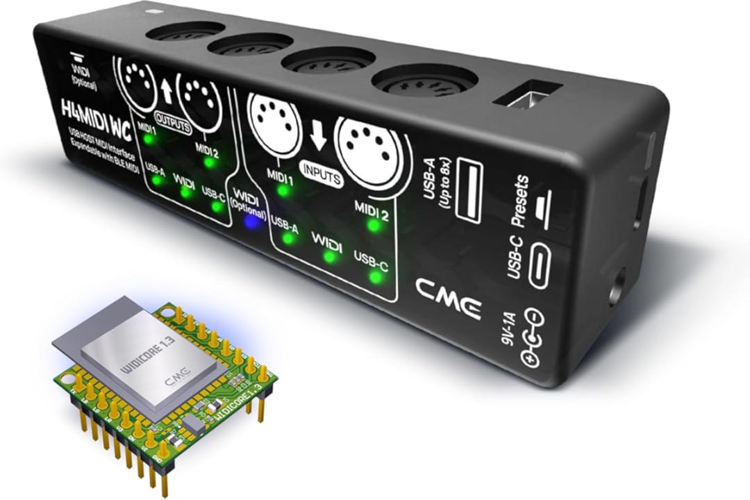 CME H4MIDI WC + WIDI Core - Advanced USB host MIDI Interface + WIDI Premium Bluetooth MIDI