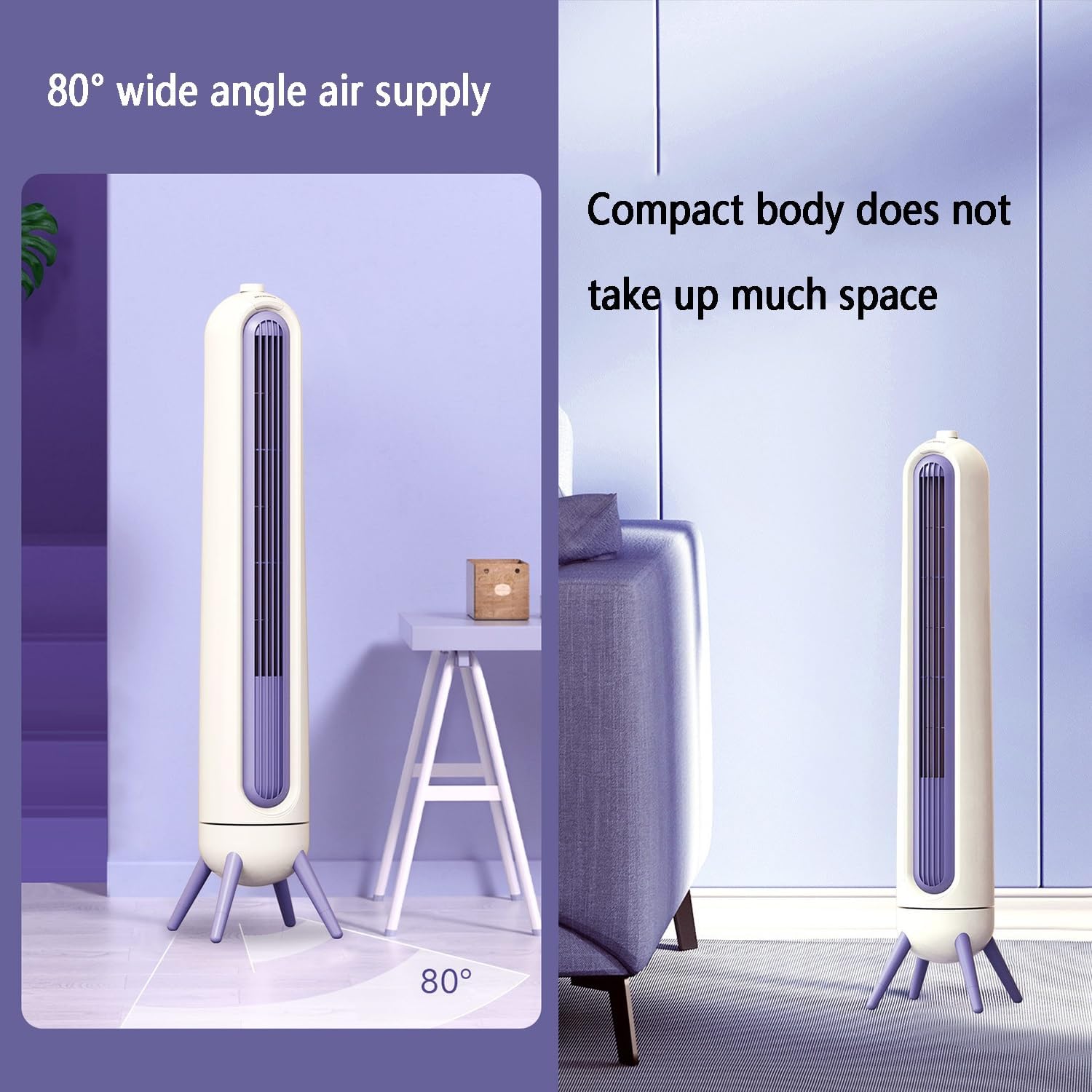 Bladeless Fan/Tower Fan/Standing Fan/Floor Cooling Fan/Silent air Conditioning Fan; Three Wind speeds, Stylish and Elegant, Perfect Match with Various Home Decoration Styles