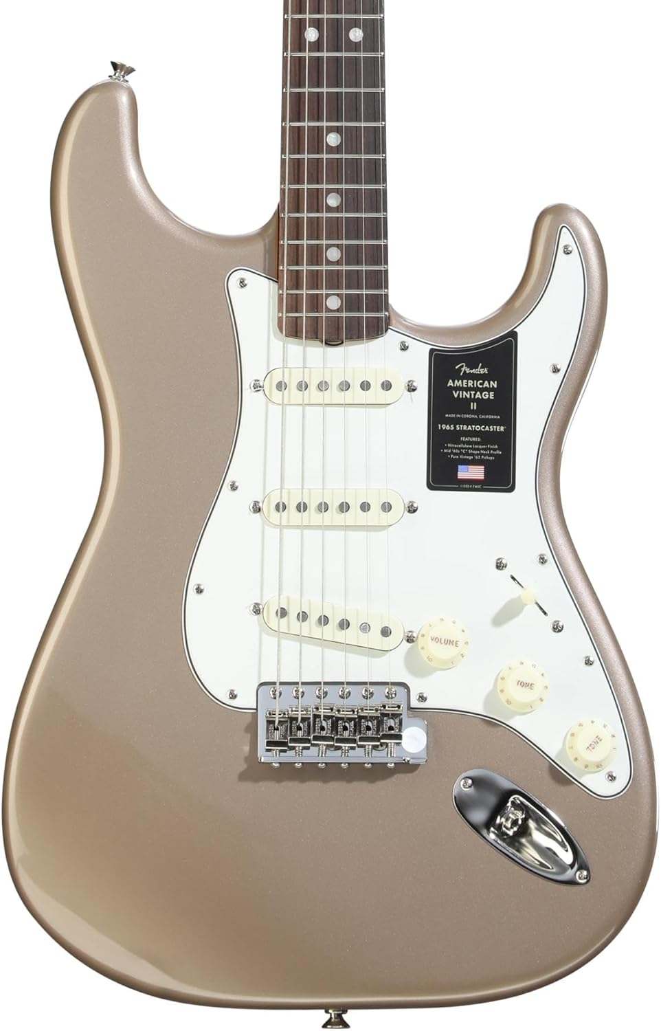 Fender American Vintage II 1965 Stratocaster Electric Guitar - Shoreline Gold