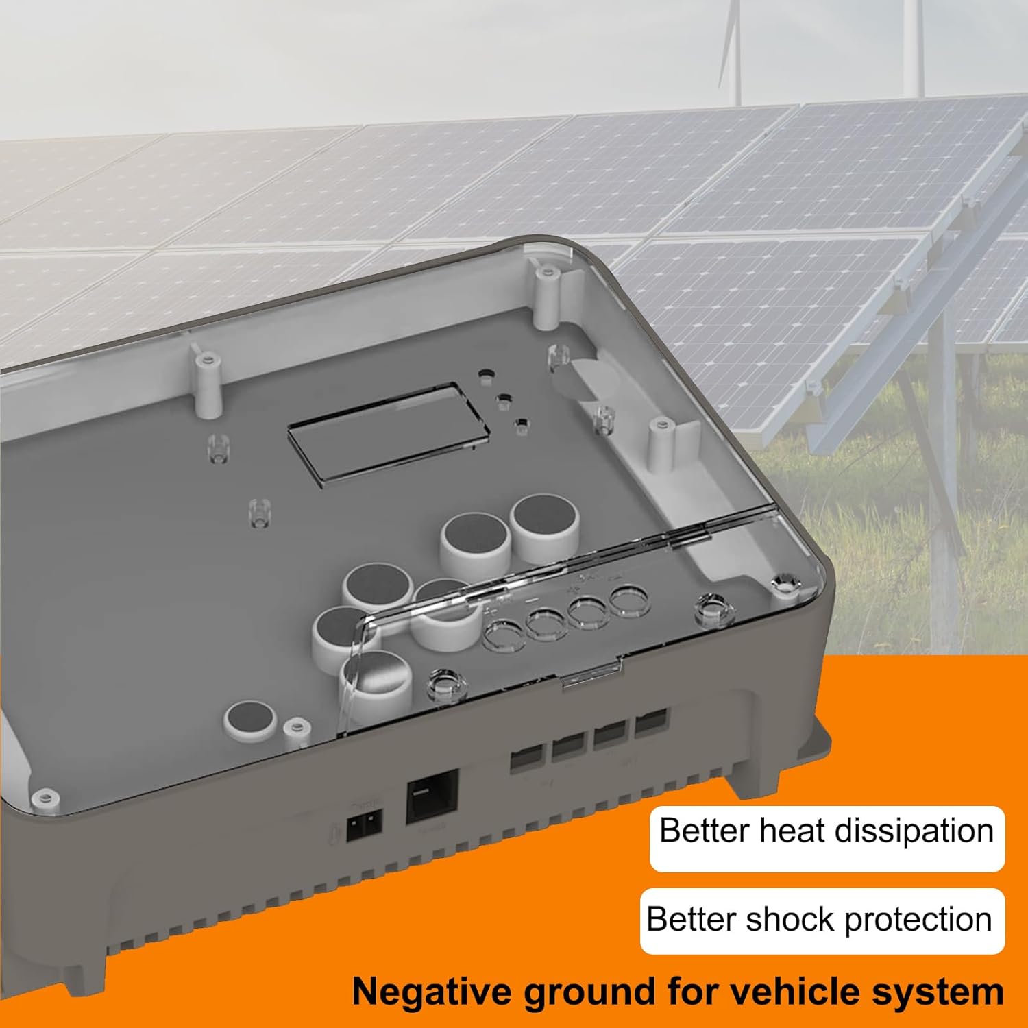 MPPT Solar Charge Controller 40A, APP Control, Backlit LCD12V/24V/36V/48V Battery Regulator for LiFePO4, SLD, Gel, FLD, AGM Battery, RV, Marine, Negative Ground
