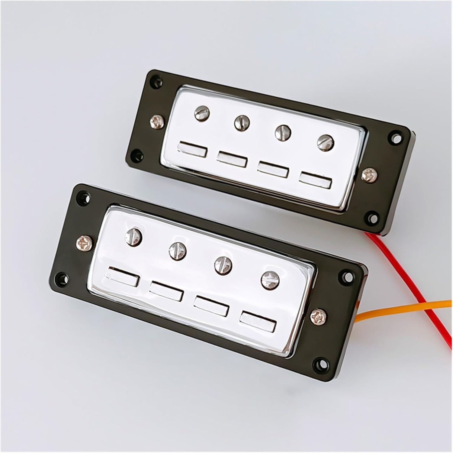 Mini 4 String Bass Guitar Humbucker Ceramic Magnet Pickups with Black Frame Electric Guitar Pickups Set