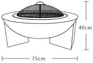 Fire Pits Outdoor Wood Burning Multifunctional Garden Terrace Fire Bowl Heater, Wood Burning Fire Pit with Barbecue Net, Safety Net Cover with Cover BBQ Cooking for Outside Camping Backyar