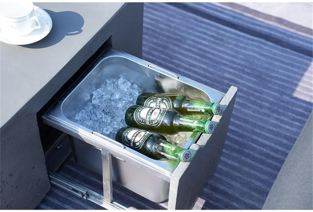 Direct Wicker Mixed Colors Aluminum 4-Person Outdoor Seating Group with Cushions and Firepit