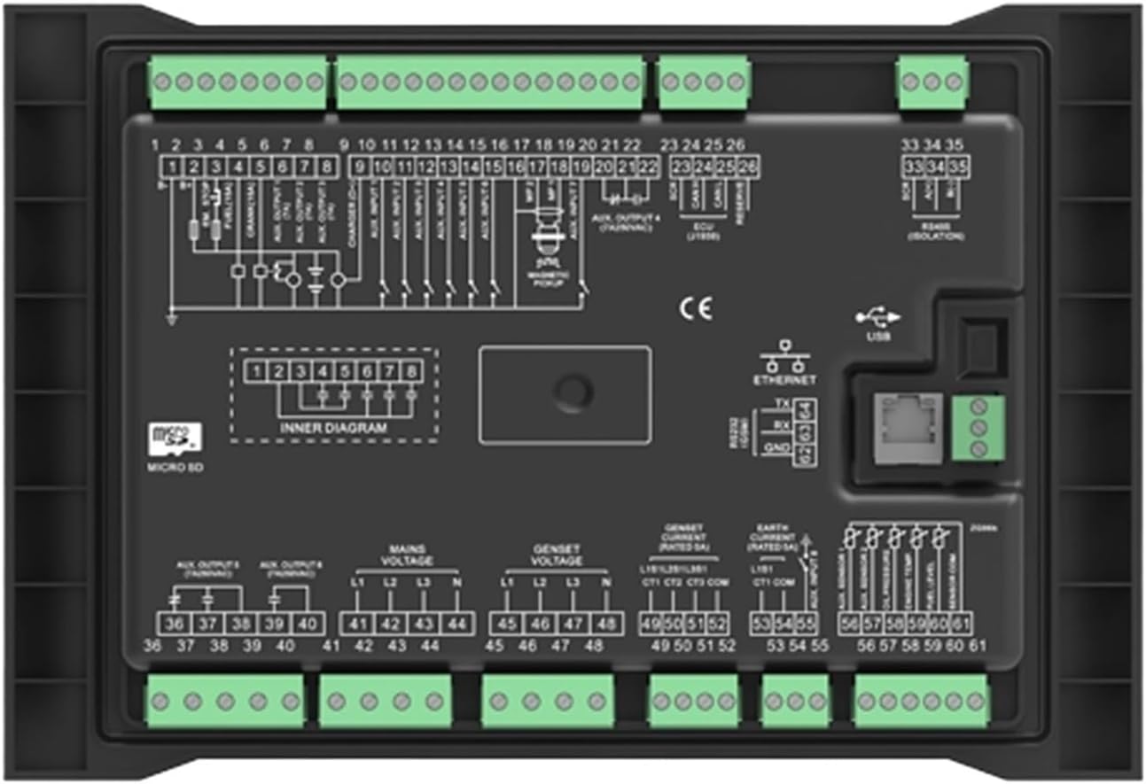 HGM9620 Generator Controller, Ethernet Port, Schedule Function, CANBUS, AMF