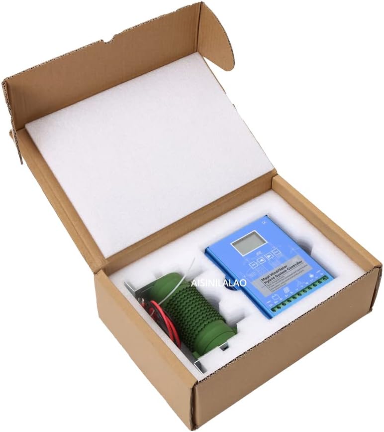 12V 24V 48V12000W MPPT Hybrid Wind Solar Charge Controller, Wind Turbine PV System Regualtor for Home Battery with Dump Load LCD Display