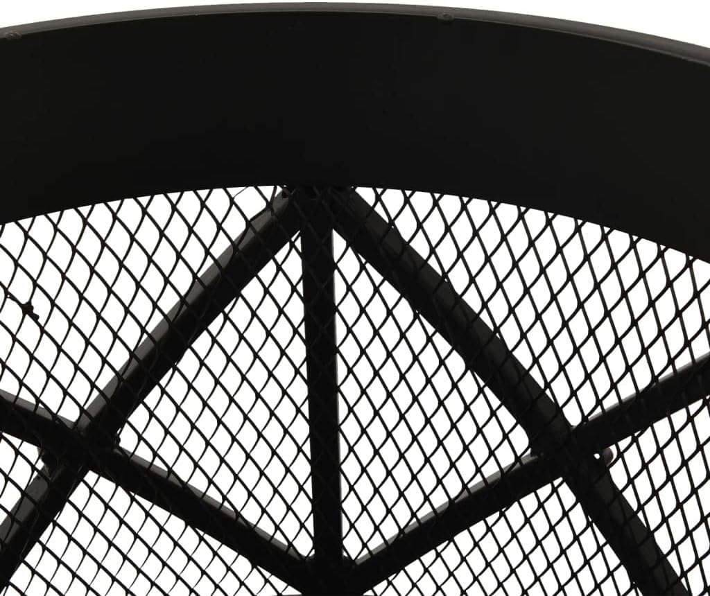 SKM Rustic Fire Pit with Poker Φ42x54 cm Steel