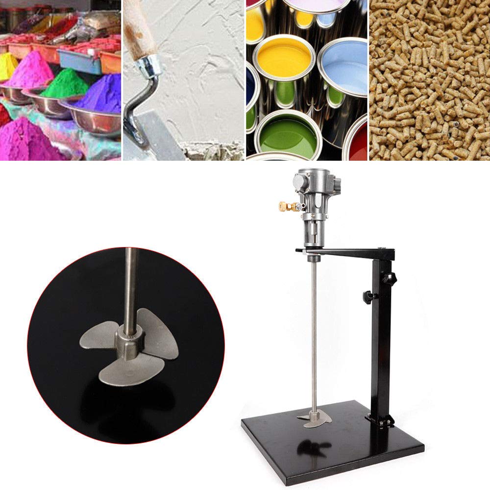 Pneumatic Automatic Paint Mixer，5 Gallon 1/4 HP 50L Stainless Steel Pneumatic Mixer Paint Mixer Mix Tool for Viscous Liquid Ink Dye Chemicals Mixing Machine Blender Disperser