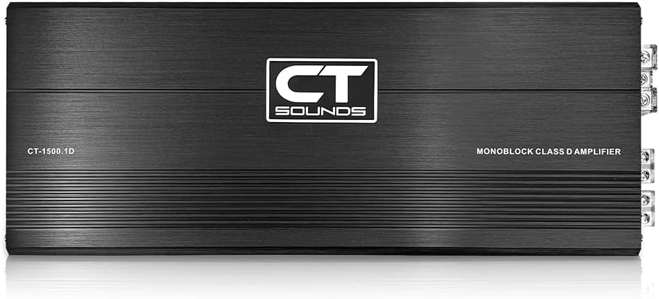 CT Sounds CT-1500.1D Compact Class D Car Audio Monoblock Amplifier, 1500 Watts RMS