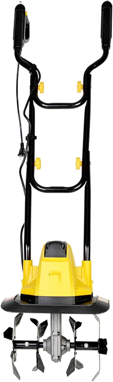 Wired Electric Lawn Mower Small Lawn Mower Handheld Portable Multifunctional Lawn Mower Mowing Artifact Soil Scarifier Yellow