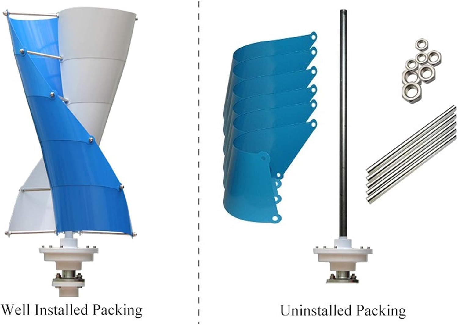 CHRISK 8000W 12V 24V 48V 220V Vertical Axis Permanent Maglev Wind Turbine with Controller for Garden Outdoor Street Lighting