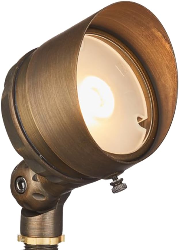 VOLT 10-Pack Cast Brass (Bronze) LED Outdoor Spotlights 500 Lumens 2700K Warm White for Low Voltage Landscape Lighting