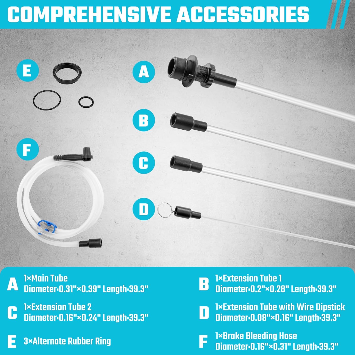 DURATECH 6.5L Oil Extractor Pump Pneumatic/Manual, Fluid Extractor with Pipe Storage Units, Oil Vacuum Pump Extractor with Comprehensive Accessories, Automotive Oil Extractor for Oil Change