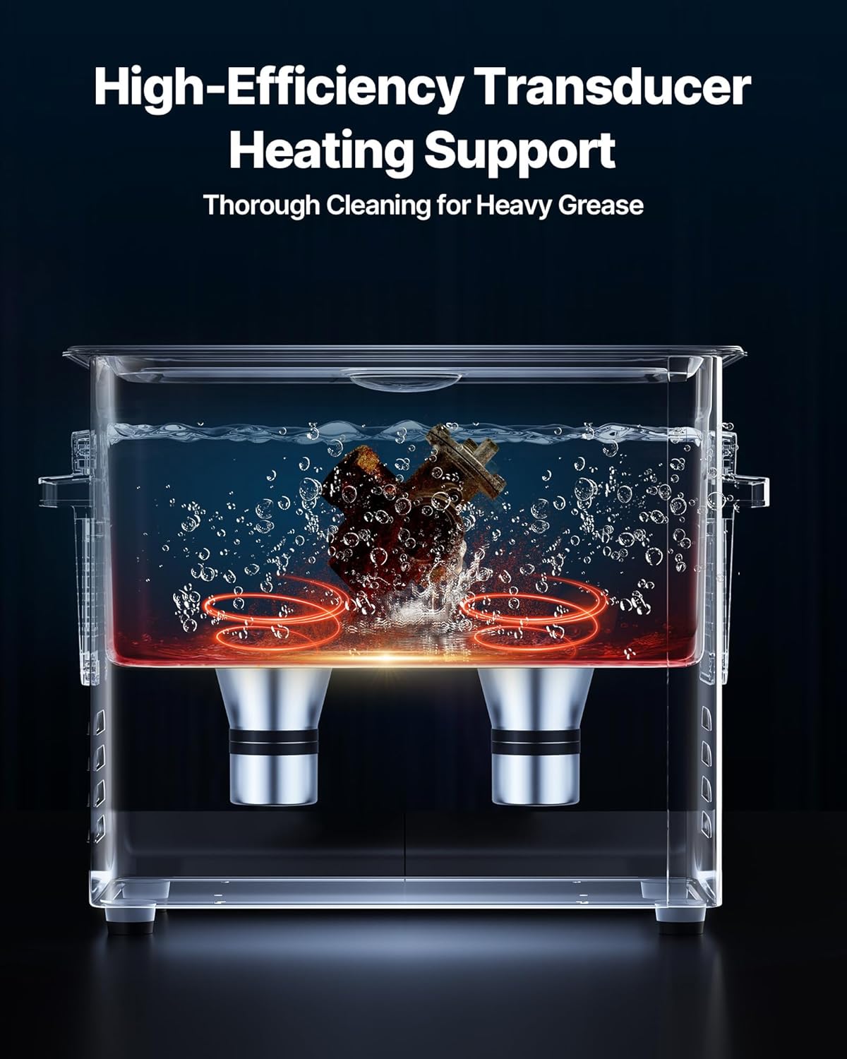 VEVOR 6L Ultrasonic Cleaner, Professional Ultrasonic Cleaner Machine with Cleaning Basket & Digital Display, 120W Stainless Steel 40kHz Cleaning Machine for Watches, Razors, Jewelry, Coins and More