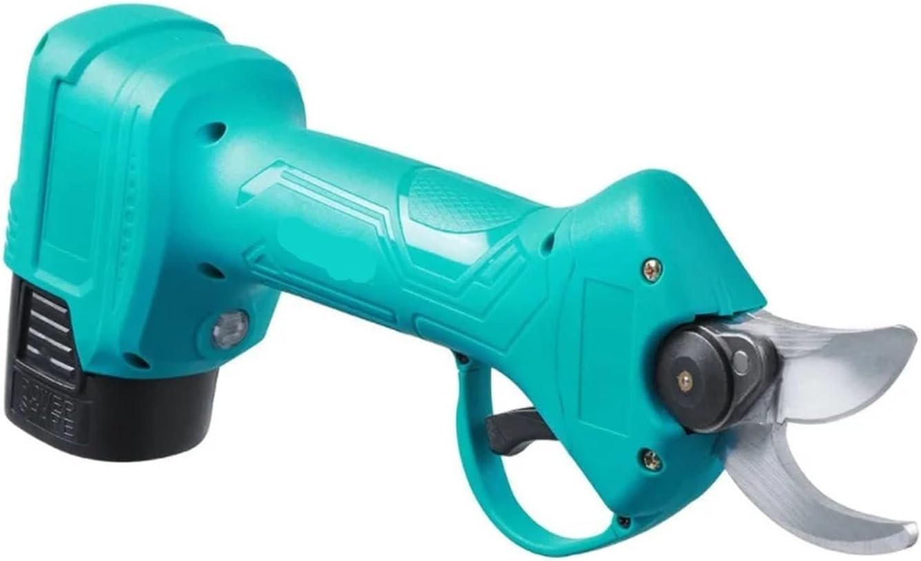 21V Cordless Electric Shear Pruner Brushless Efficient Garden Scissor Bonsai Pruning Tree Branches Cutter for Battery(2 Battery Plastic)