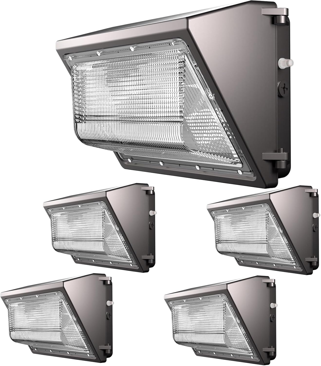 4Pack 200W LED Wall Pack Lights, 100-277v Dusk to Dawn with Photocell, 30000Lm 5000K Daylight IP65 Waterproof Outdoor Security Lighting, Energy Saving, ETL | 5-Year Warranty(Height:20~30ft)