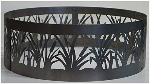 Fire Ring Fire Pit - PD Metal CFR00948 - Cattail Fire Ring - 48 Inch - Black