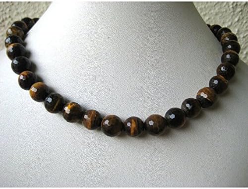 13 inch Natural Beads Strand of 10mm Faceted rondelle Tiger's Eye Gemstone Beads for DIY Jewelry - Necklace, Bracelet, Earring, Ring.