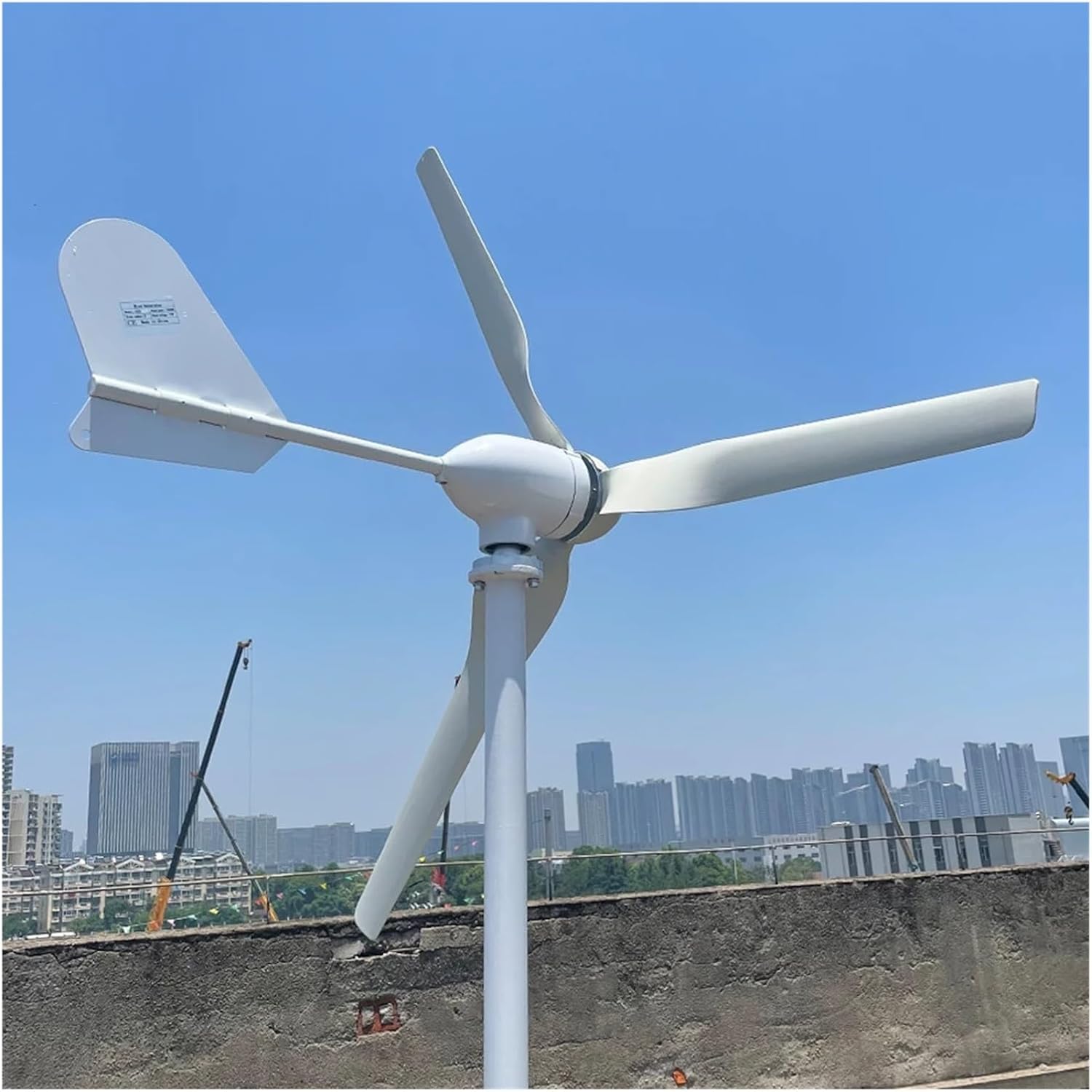 Wind Turbine Generator Kit, High Efficient 1500w Horizontal Wind Turbine Generator 12v 24v 48v 96v Free Power Energy for Homeuse for Hybrid Solar Wind System(12V)