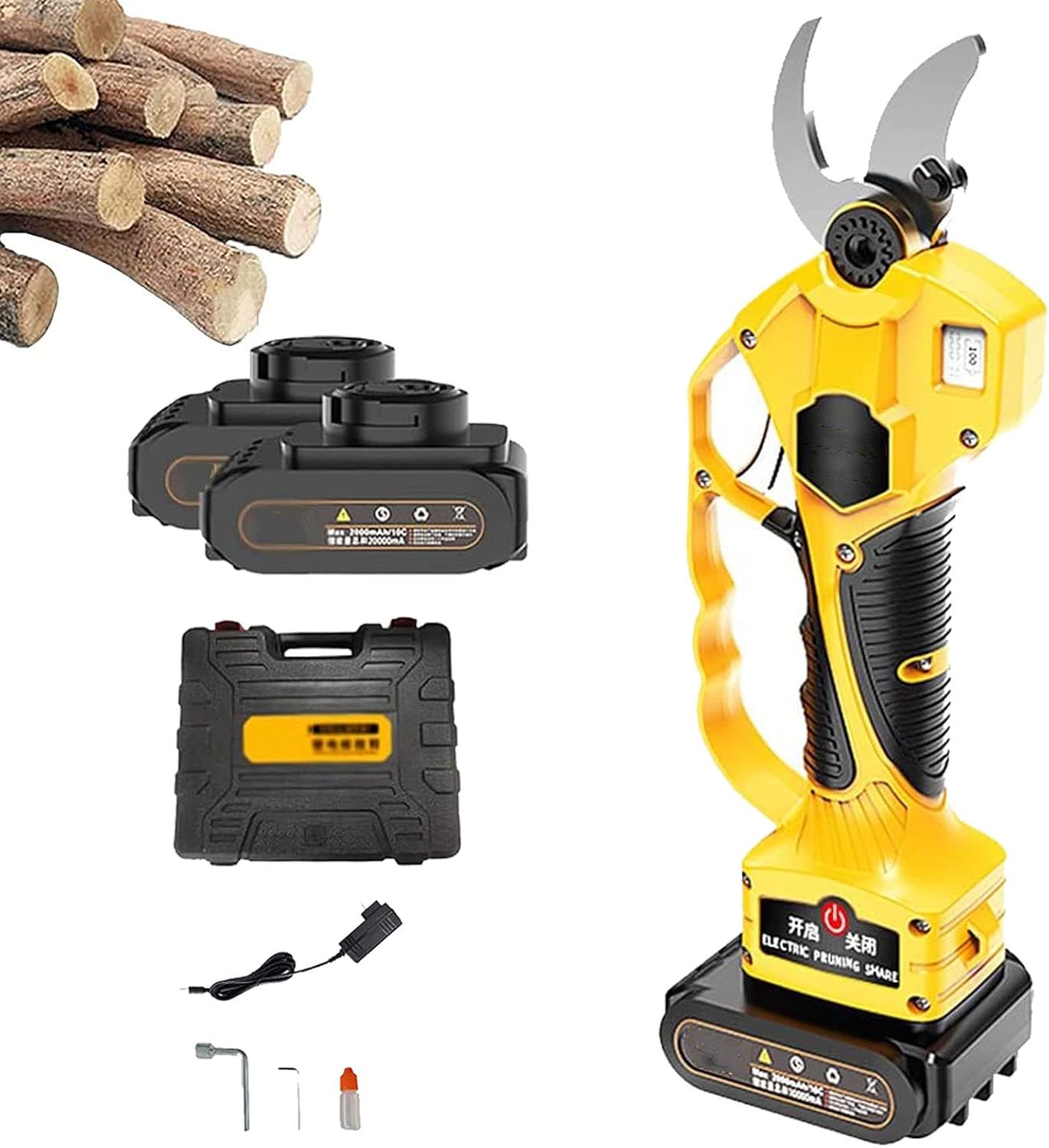 Cordless Pruner Electric Scissors 40mm Cutting Electric Pruning Shears Professional Garden High Branch Shears Lawn Garden Repairer Tools,220V