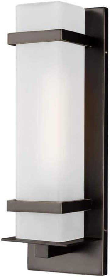 Generation Lighting 8520701-71 Alban Small One - Light Outdoor Wall Lantern Outside Fixture, Antique Bronze Finish