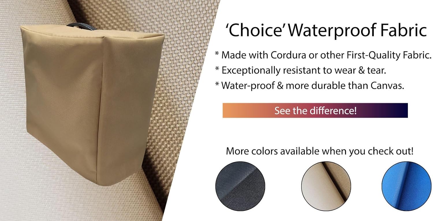 Gig Gear Cover Guitar Amplifier Cover for Marshall Handwired 1960TV 4x12 Angled Cab Amp | Waterproof 'Choice' Fabric or Synthetic Leather | Customize Color, Padding & Pocket Options