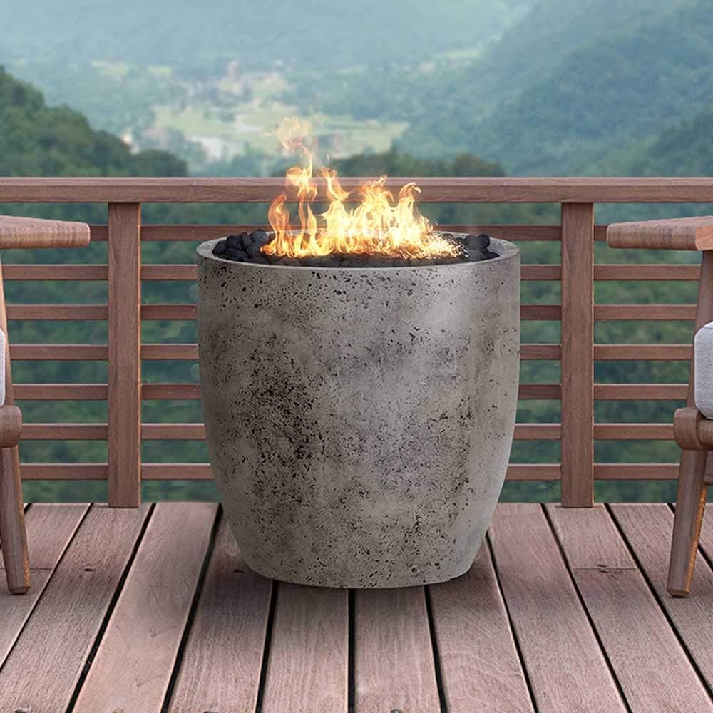 Prism Hardscapes Pentola 2 Concrete Gas Fire Pit (PH-414-3NG), Natural Gas, Natural, 24-Inch