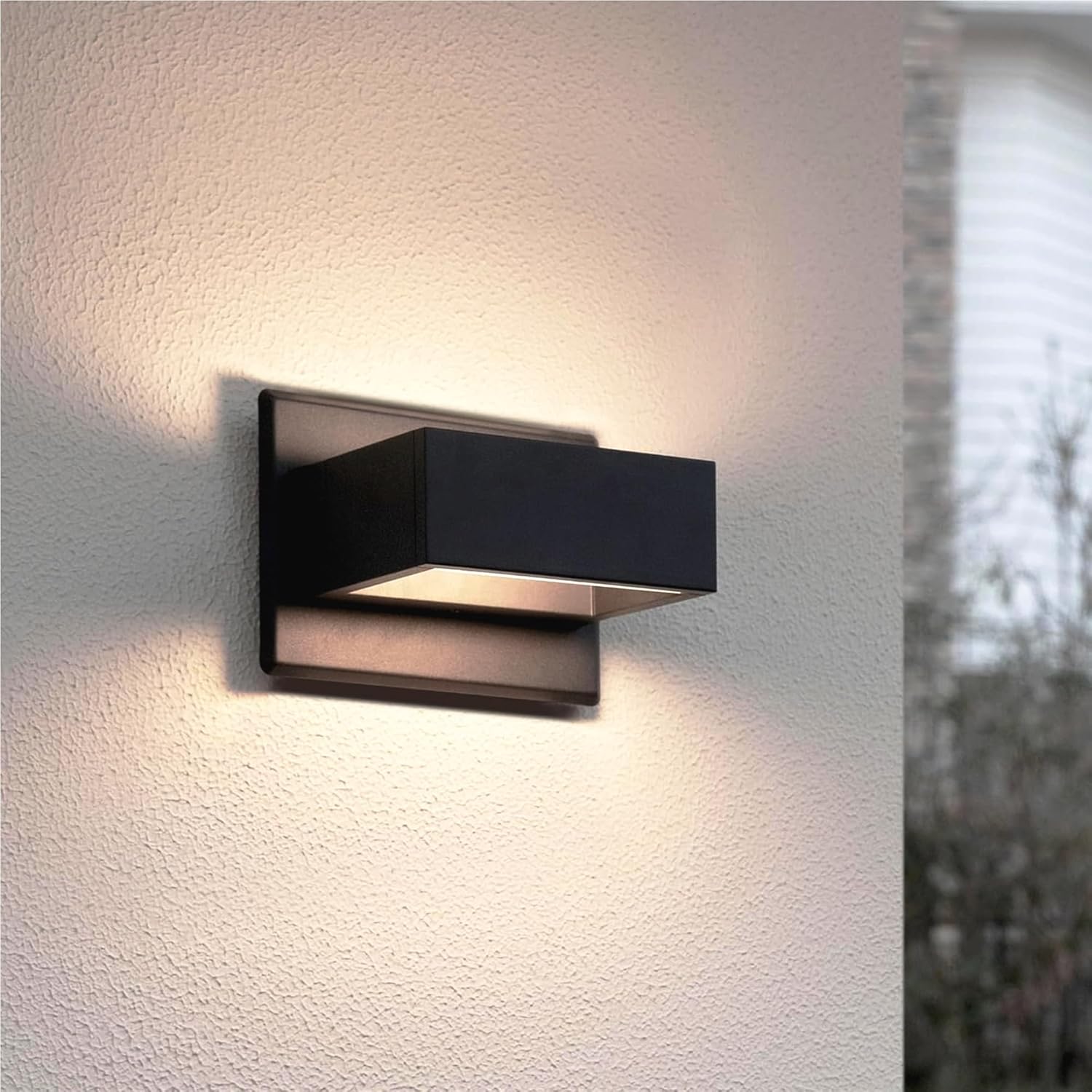Modern Outdoor Wall Light Sconce LED Up Down Wall Mount Lights Modern Exterior Light Fixture Porch Front Door Garden Yard Patio Waterproof Aluminum Dark Grey 7.5W