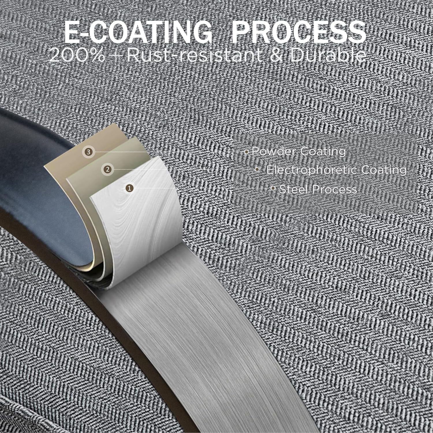 PHI VILLA 8 PCS Patio Furniture Set with Fire Pit Table,Metal Outdoor Furniture with 1 x 3-Seat Bench Sofa, 2 x Swivel Sofa Chairs, 2 x Leg Chair & 2 x Ottoman, Modern Patio Set, Grey