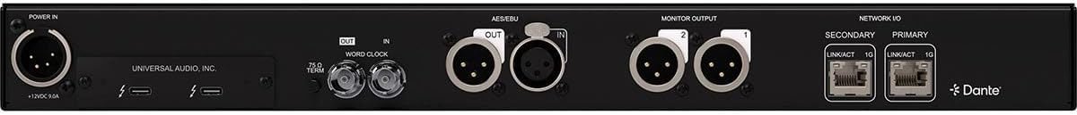 Universal Audio Apollo x16D Rackmount Thunderbolt 3 Audio Interface with Dante and Essentials+ Pug-Ins