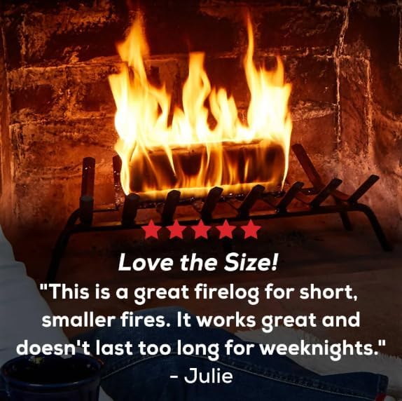 Duraflame Fast-Lighting Firelogs – 2.5lb/1.5 Hour Burn, Clean Burning, Indoor/Outdoor Fireplace & Fire Pit Logs, Eco-Friendly Recycled Wood & Renewable Fibers (2 Pack + Matches)