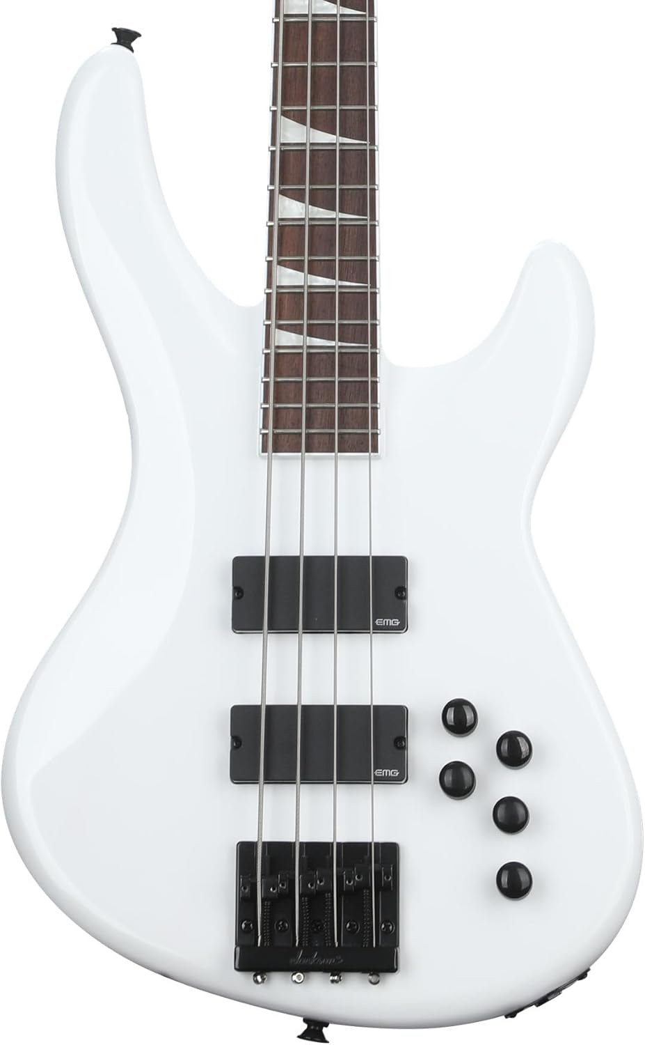 Jackson Pro Series Signature Chris Beattie Concert Bass, Snow White, Laurel Fingerboard