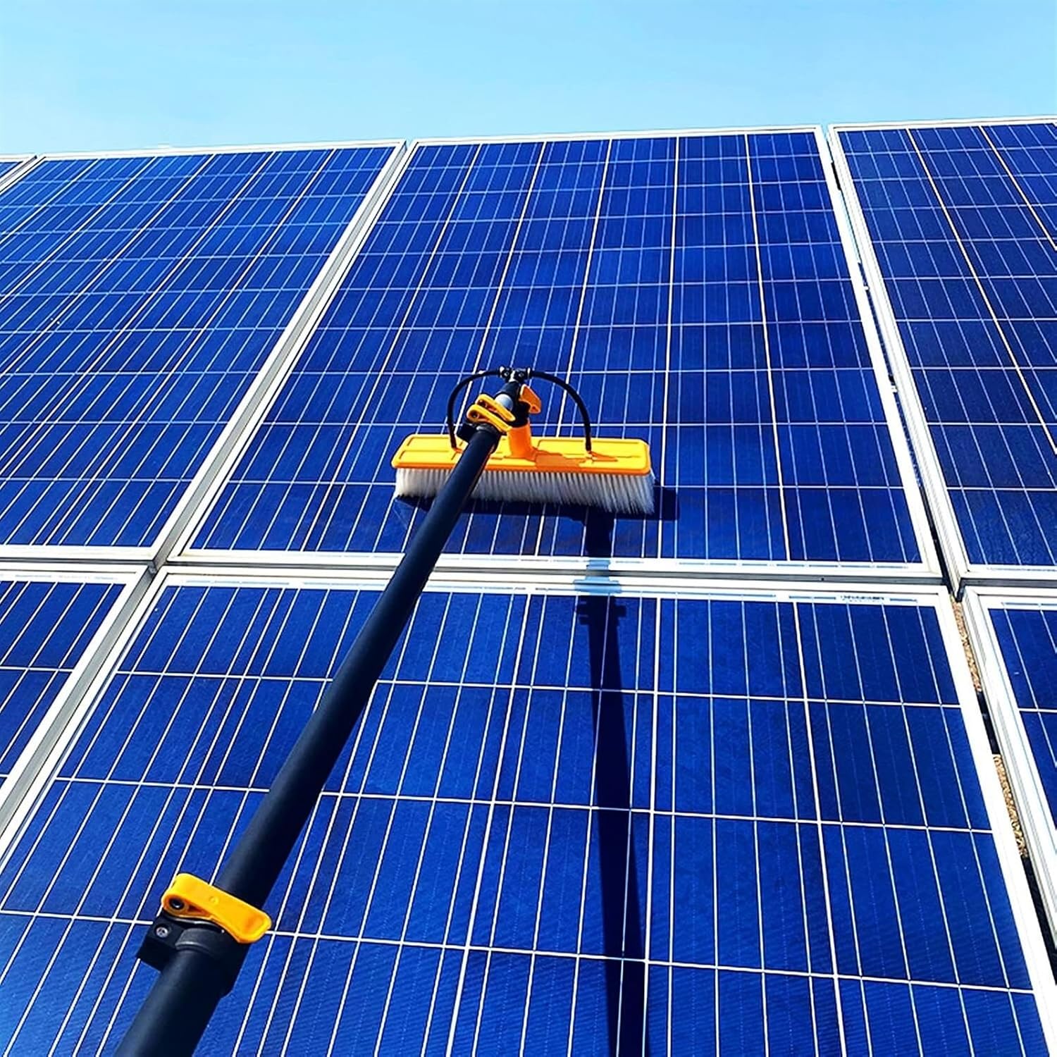 Extendable Window Cleaning Pole, Water Fed Telescopic Brush w/Bendable Head, Swimming Pool Cleaning Brush, for Roof, Cleaning Photovoltaic and Solar Panels (Size : 10.5m/34ft)