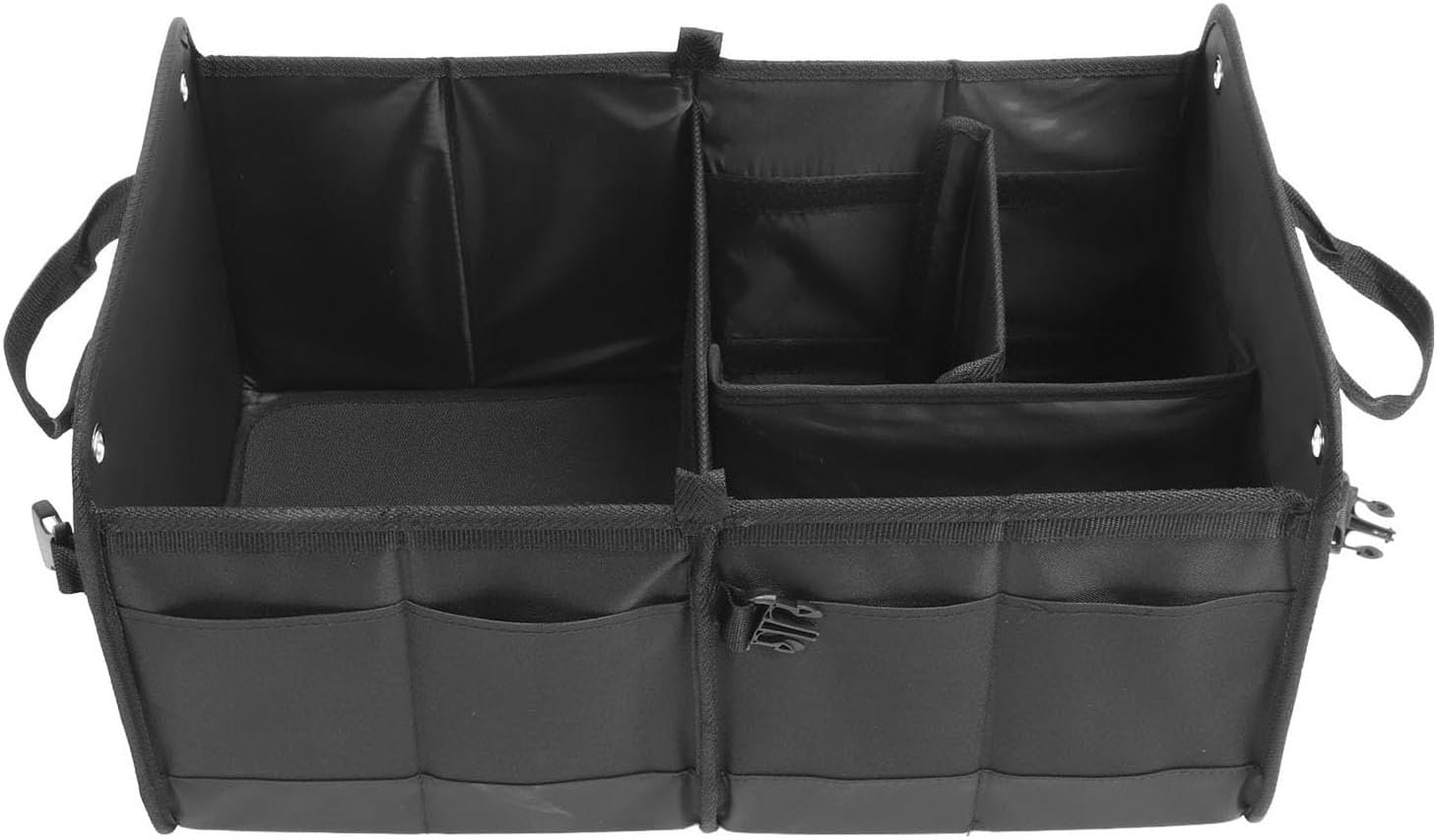 Eujgoov Collapsible Car Trunk Organizer, Flexible Storage Foldable Trunk Storage for Car, with Bottom Plate, for Groceries, Accessories Clothes, Daily Necessities