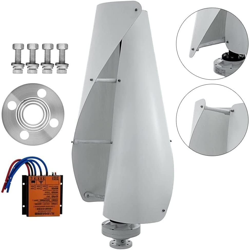 LiuSj JUnSt 10000W Wind Turbine Vertical Axis Permanent Magnetic Levitation with Controller, Home Windmill Low Wind Turbine for Home Camping RV Garden