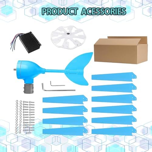 16000W 20000W Wind Turbine Generator Kit, 10 Blades, MPPT Controller, 12/24/48V Power for Hybrid Solar Systems, Marine, RV, Home - High-Efficiency Windmill