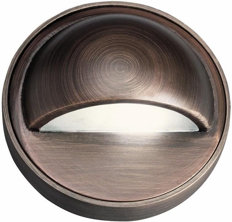 Kichler 15477CBR One Light Deck Light, 3.50x3.50x2.00