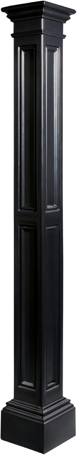 Mayne Liberty Lamp Post - No Mount - Black - 9.5in L x 9.5in W x 72in H - Fade Resistant - Polyethylene Lamp Post (5838-B)